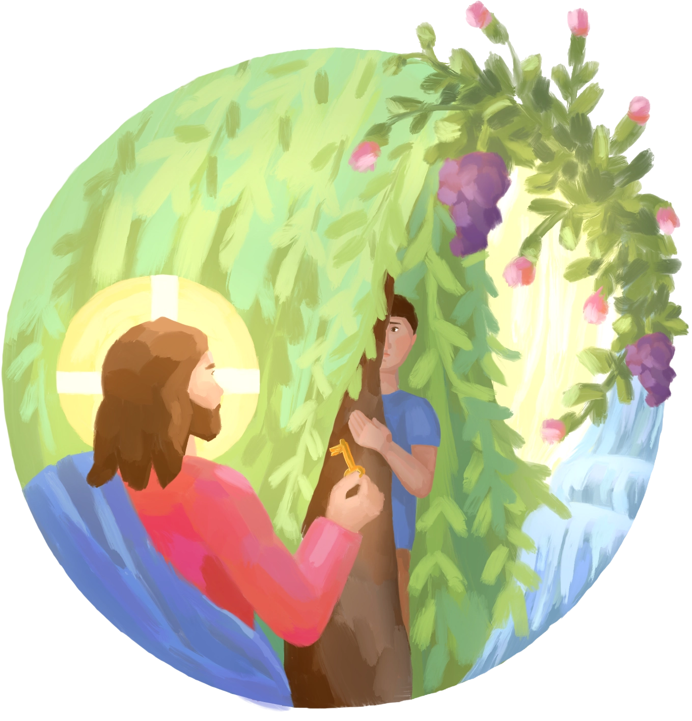 Ілюстрація до Пісні Григорія Сковороди "Весна люба, ах, прийшла! Зима люта, ах, пройшла!" від Олени Горецької